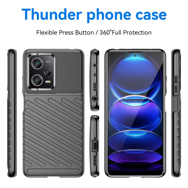 For Xiaomi Redmi Note 12 Pro 5G China Thunderbolt Shockproof TPU Protective Soft Phone Case