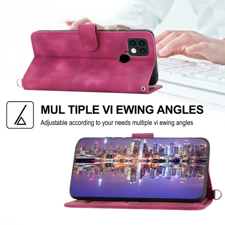 For Xiaomi Poco C40 Skin-feel Flowers Embossed Wallet Leather Phone Case