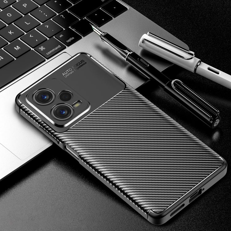 For Xiaomi Redmi Note 12 Pro+ China Carbon Fiber Texture Shockproof TPU Phone Case