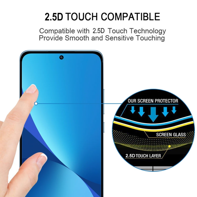 For Xiaomi 13 25pcs Full Glue Full Screen Tempered Glass Film