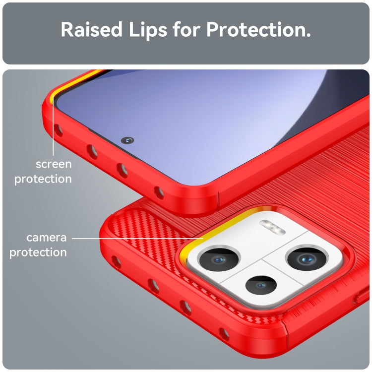 For Xiaomi 13 Brushed Texture Carbon Fiber TPU Phone Case