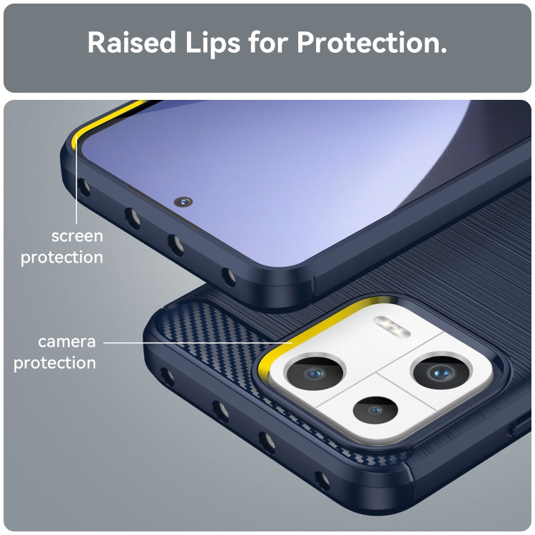 For Xiaomi 13 Brushed Texture Carbon Fiber TPU Phone Case