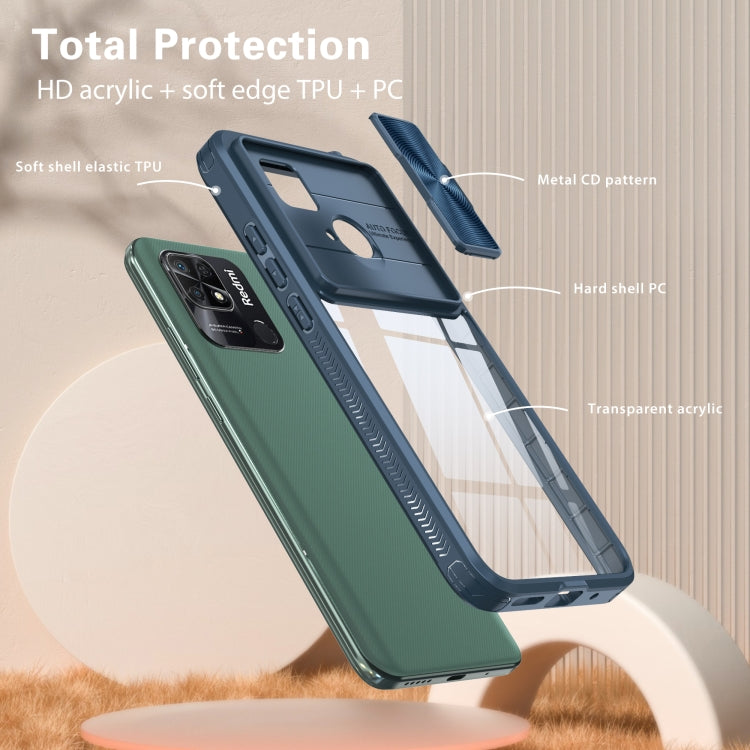 For Xiaomi Redmi 10C Full Body Sliding Camshield Phone Case