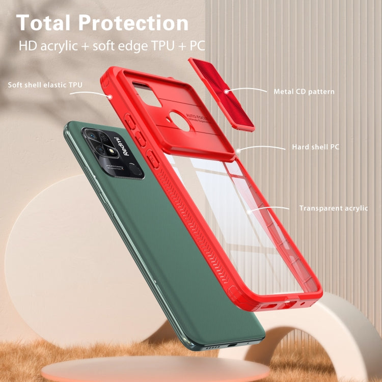 For Xiaomi Redmi 10C Full Body Sliding Camshield Phone Case
