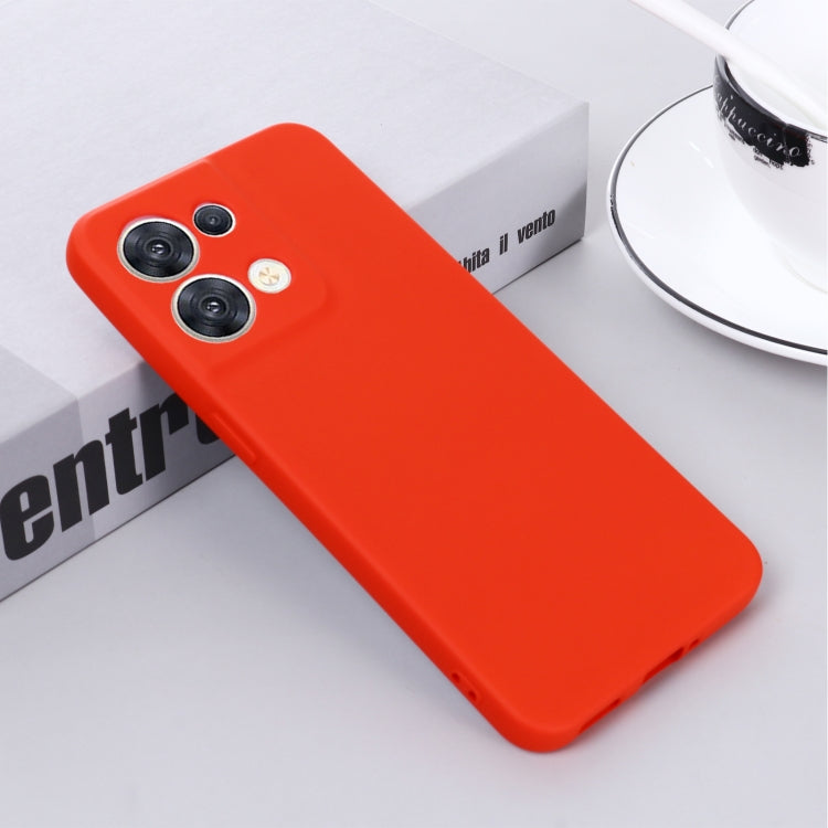 For OPPO Reno8 5G Solid Color Liquid Silicone Dropproof Full Coverage Protective Case