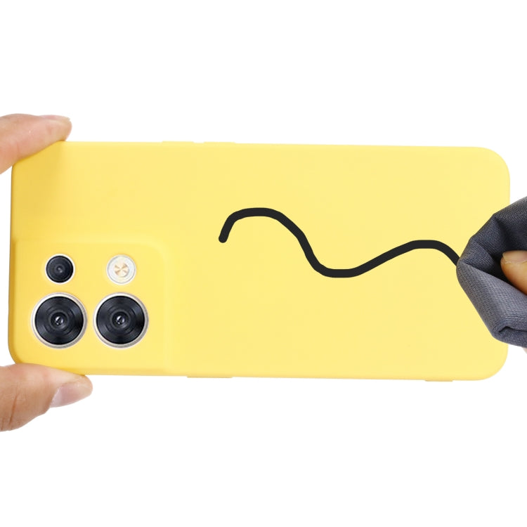 For OPPO Reno8 5G Solid Color Liquid Silicone Dropproof Full Coverage Protective Case