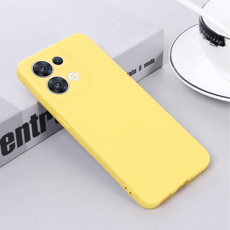 For OPPO Reno8 5G Solid Color Liquid Silicone Dropproof Full Coverage Protective Case