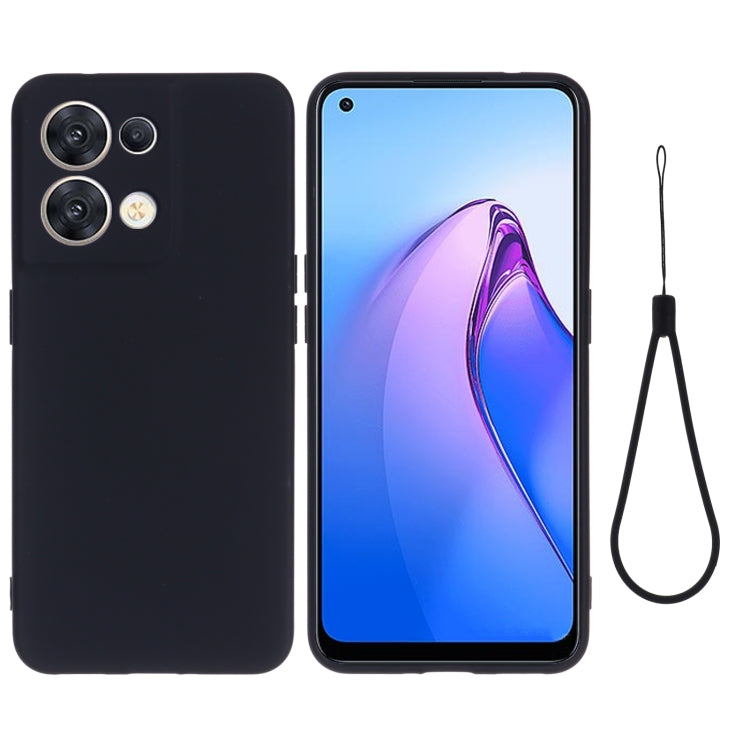 For OPPO Reno8 5G Solid Color Liquid Silicone Dropproof Full Coverage Protective Case