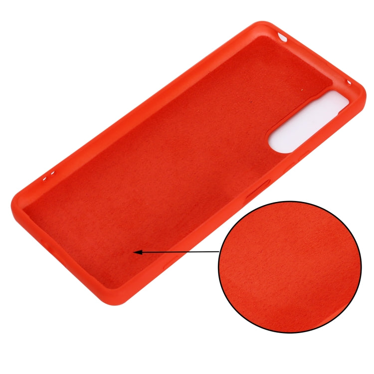 For Sony Xperia 5 IV Solid Color Liquid Silicone Dropproof Full Coverage Protective Case
