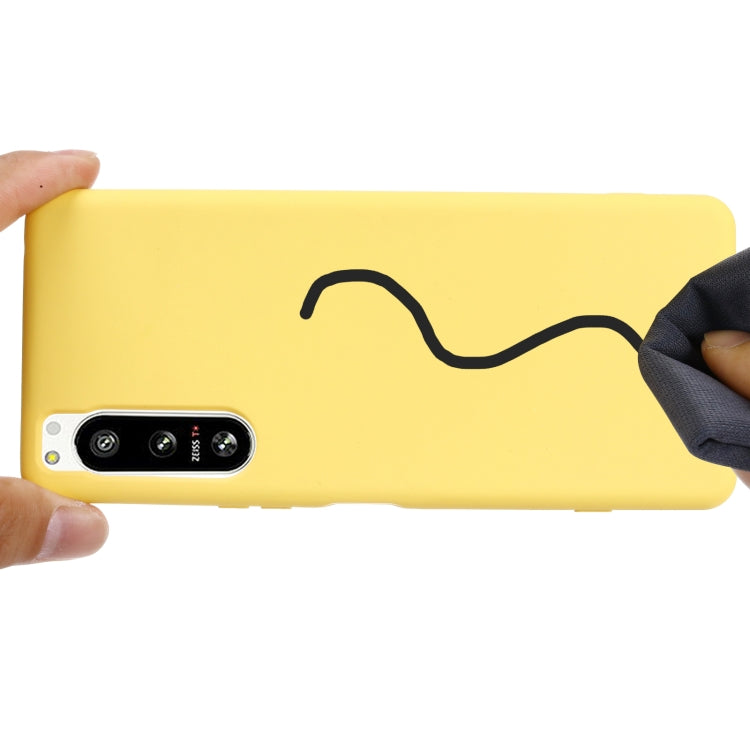 For Sony Xperia 5 IV Solid Color Liquid Silicone Dropproof Full Coverage Protective Case