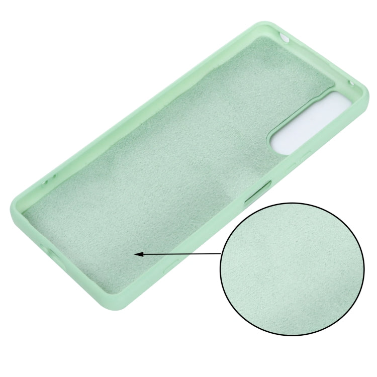 For Sony Xperia 5 IV Solid Color Liquid Silicone Dropproof Full Coverage Protective Case