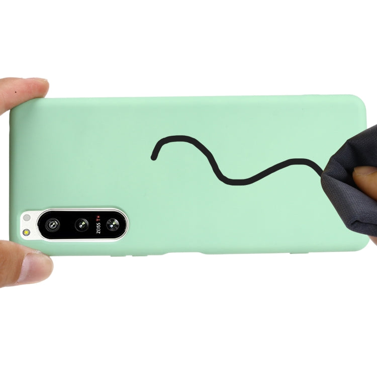 For Sony Xperia 5 IV Solid Color Liquid Silicone Dropproof Full Coverage Protective Case