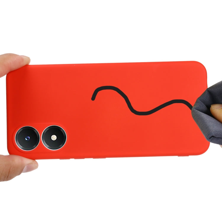 For Vivo Y02S 4G Solid Color Liquid Silicone Dropproof Full Coverage Protective Case