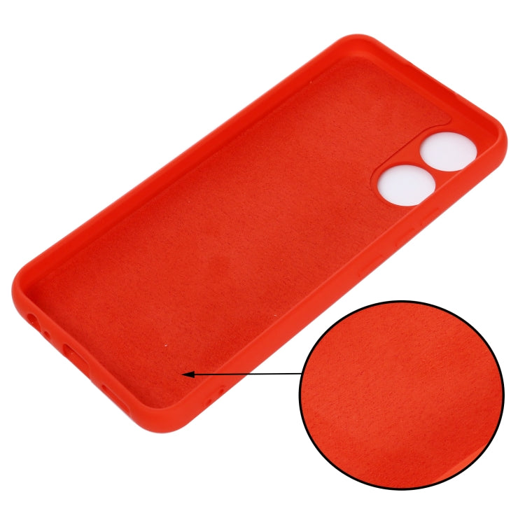 For Vivo Y02S 4G Solid Color Liquid Silicone Dropproof Full Coverage Protective Case