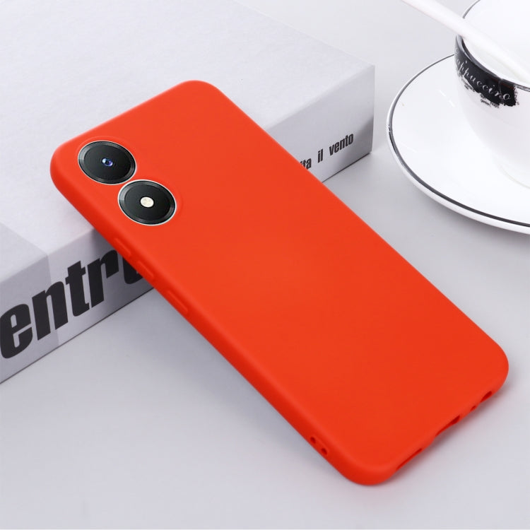 For Vivo Y02S 4G Solid Color Liquid Silicone Dropproof Full Coverage Protective Case
