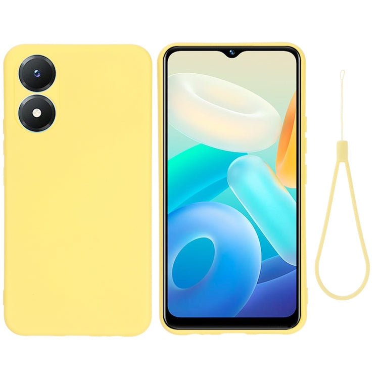 For Vivo Y02S 4G Solid Color Liquid Silicone Dropproof Full Coverage Protective Case