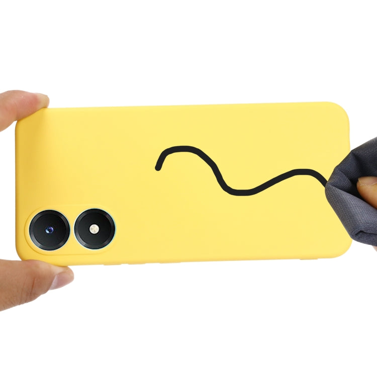 For Vivo Y02S 4G Solid Color Liquid Silicone Dropproof Full Coverage Protective Case