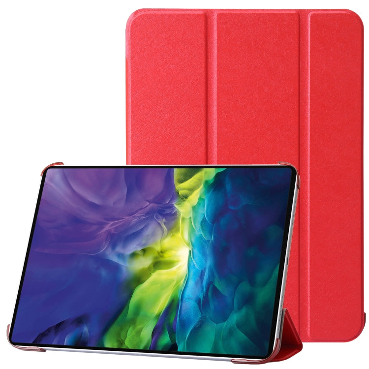 For iPad 10th Gen 10.9 2022 Silk Texture Three-fold Horizontal Flip Leather Tablet Case
