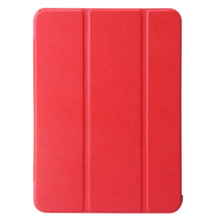 For iPad 10th Gen 10.9 2022 Silk Texture Three-fold Horizontal Flip Leather Tablet Case