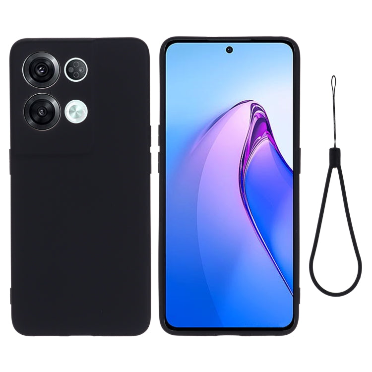 For OPPO Reno8 Pro 5G Global Pure Color Liquid Silicone Shockproof Phone Case