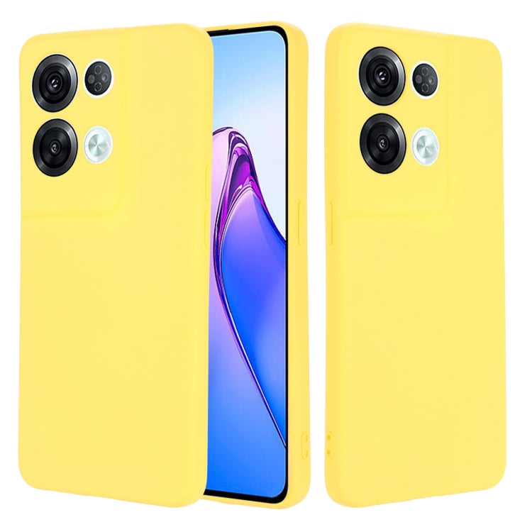 For OPPO Reno8 Pro 5G Global Pure Color Liquid Silicone Shockproof Phone Case