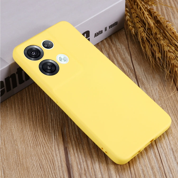 For OPPO Reno8 Pro 5G Global Pure Color Liquid Silicone Shockproof Phone Case