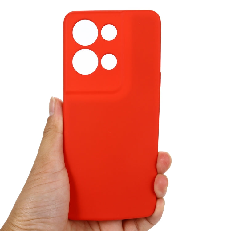 For OPPO Reno8 Pro 5G Global Pure Color Liquid Silicone Shockproof Phone Case