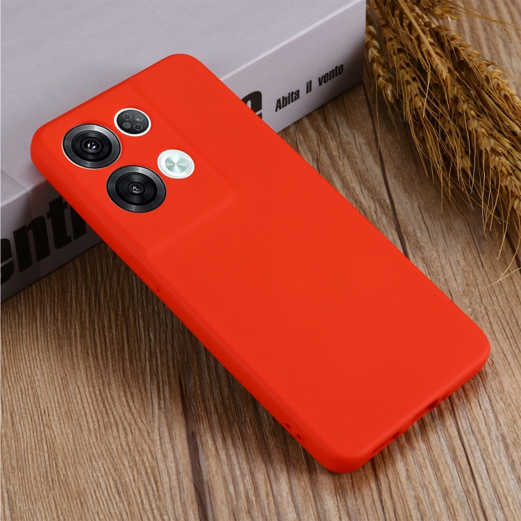For OPPO Reno8 Pro 5G Global Pure Color Liquid Silicone Shockproof Phone Case