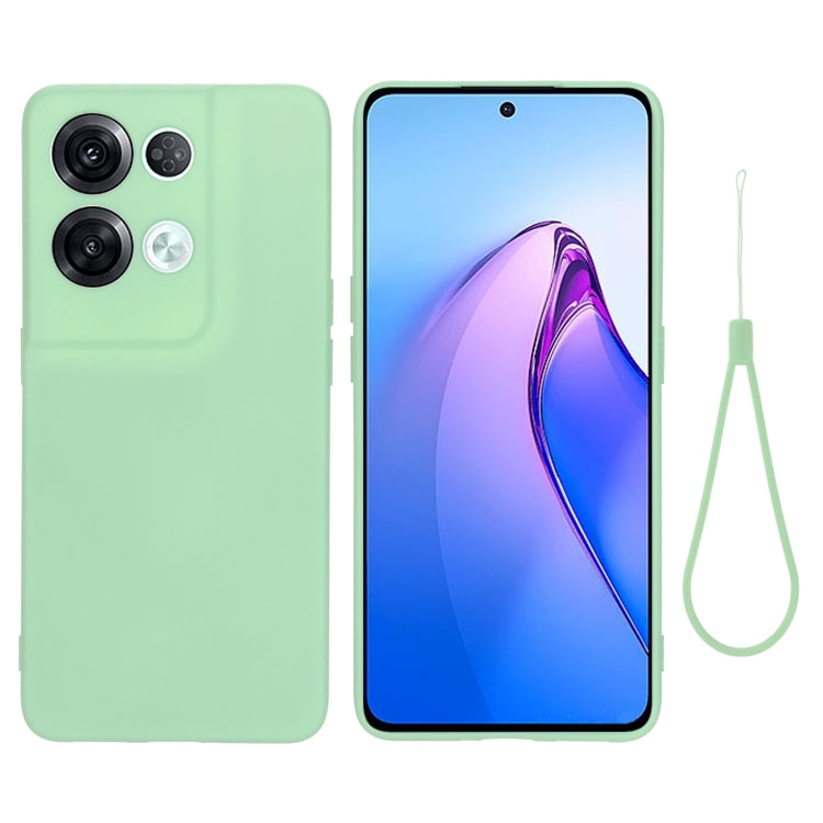 For OPPO Reno8 Pro 5G Global Pure Color Liquid Silicone Shockproof Phone Case