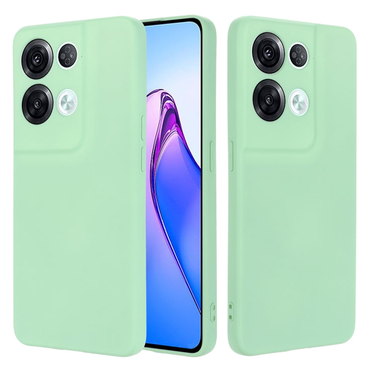 For OPPO Reno8 Pro 5G Global Pure Color Liquid Silicone Shockproof Phone Case