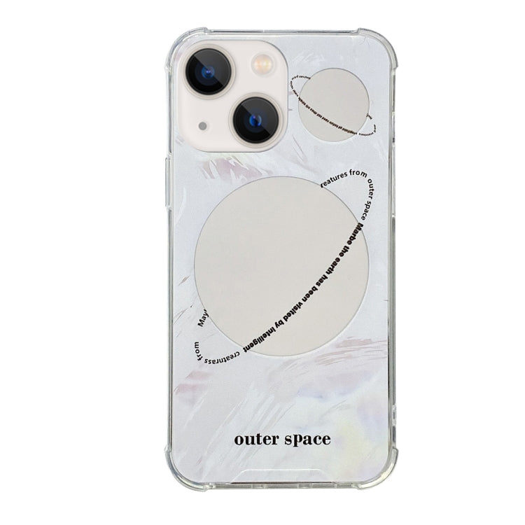 For iPhone 14 Plus Color Painted Mirror Phone Case