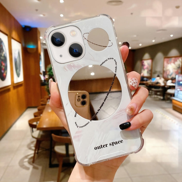 For iPhone 14 Plus Color Painted Mirror Phone Case