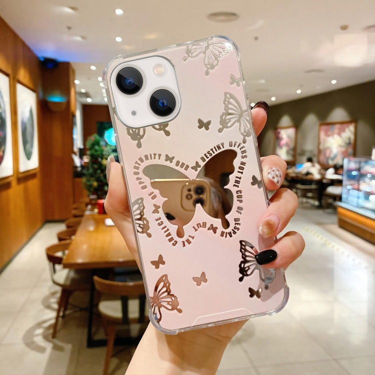 For iPhone 14 Plus Color Painted Mirror Phone Case