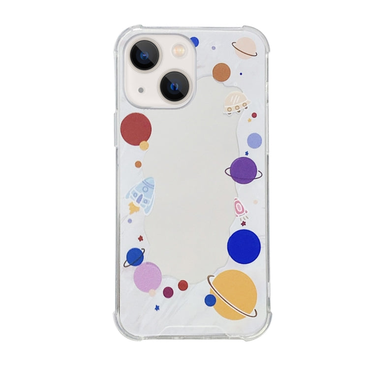 For iPhone 14 Plus Color Painted Mirror Phone Case