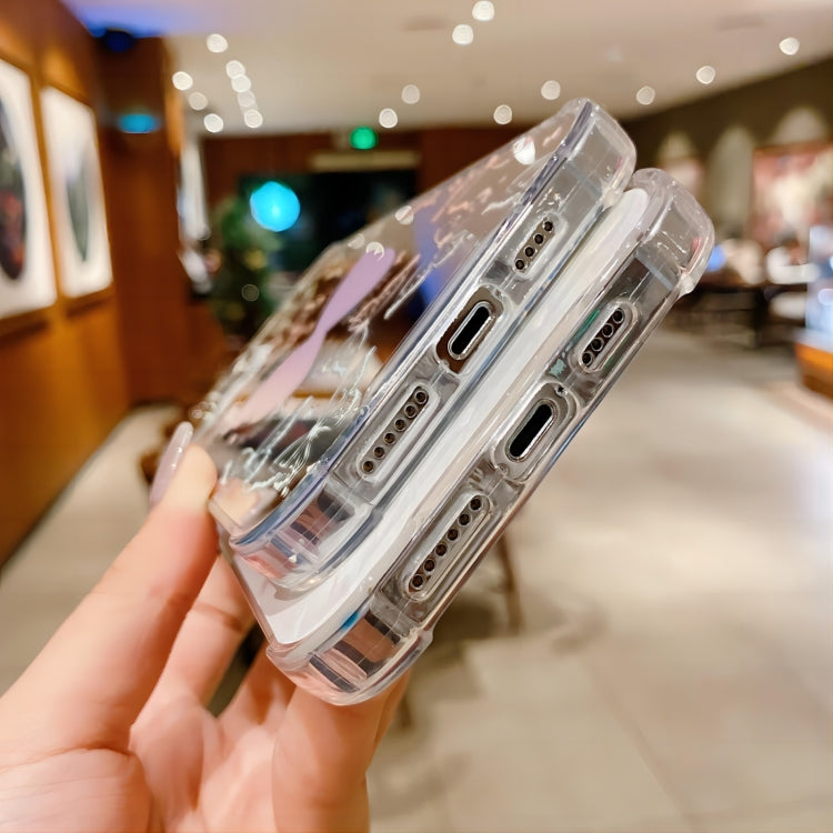 For iPhone 14 Plus Color Painted Mirror Phone Case