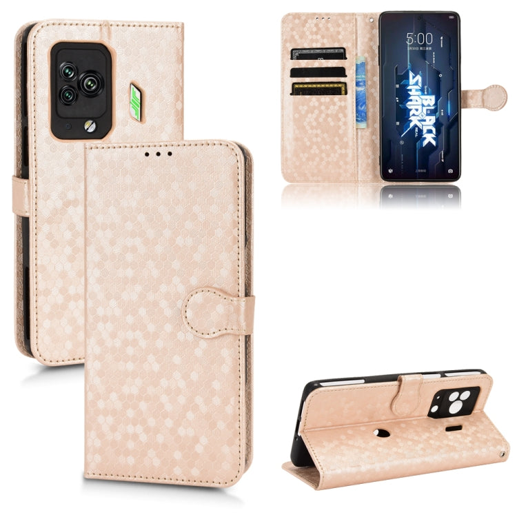 For Xiaomi Black Shark 5 Pro Honeycomb Dot Texture Leather Phone Case
