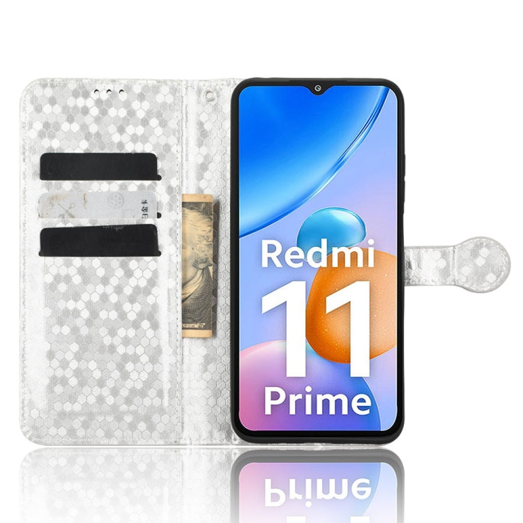 For Xiaomi Redmi 11 Prime 4G Honeycomb Dot Texture Leather Phone Case