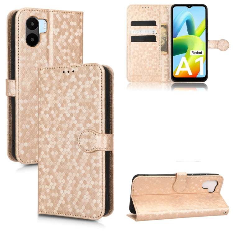 For Xiaomi Redmi A1 Honeycomb Dot Texture Leather Phone Case
