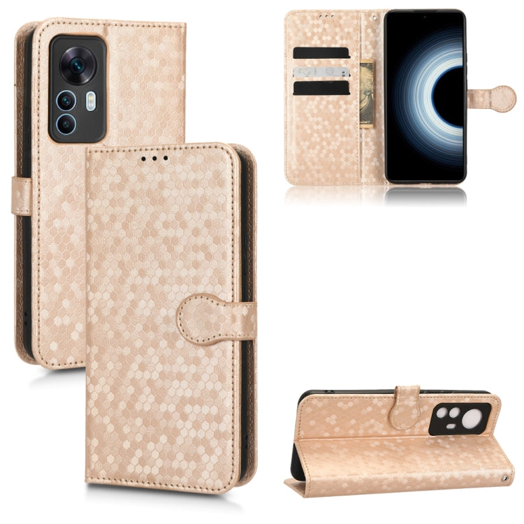 For Xiaomi 12T / Redmi K50 Ultra Honeycomb Dot Texture Leather Phone Case