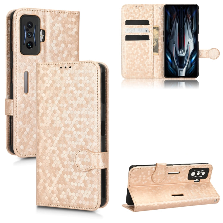 For Xiaomi Redmi K50 Gaming / Poco F4 GT 5G Honeycomb Dot Texture Leather Phone Case