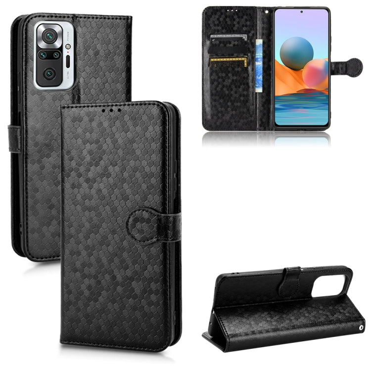 For Xiaomi Redmi Note 10 Pro 4G Honeycomb Dot Texture Leather Phone Case