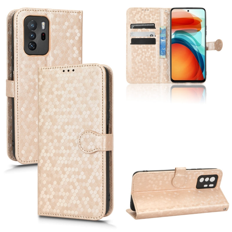 For Xiaomi Redmi Note 10 Pro 5G Honeycomb Dot Texture Leather Phone Case
