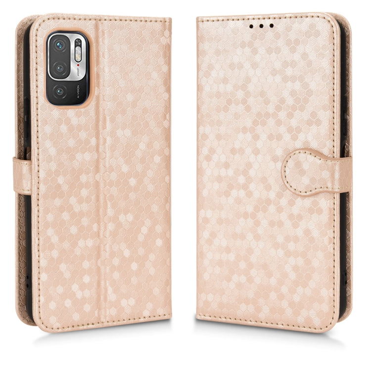 For Xiaomi Redmi Note 10 JE Honeycomb Dot Texture Leather Phone Case