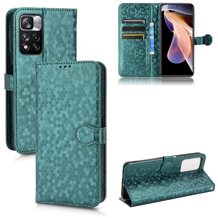 For Xiaomi Redmi Note 11 Pro 5G Honeycomb Dot Texture Leather Phone Case