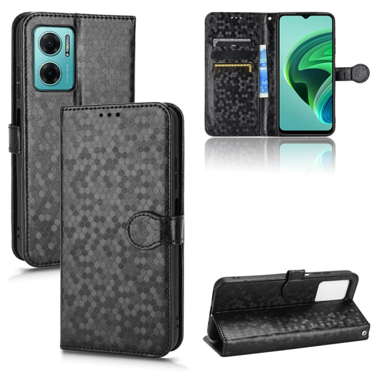 For Xiaomi Redmi Note 11E Honeycomb Dot Texture Leather Phone Case