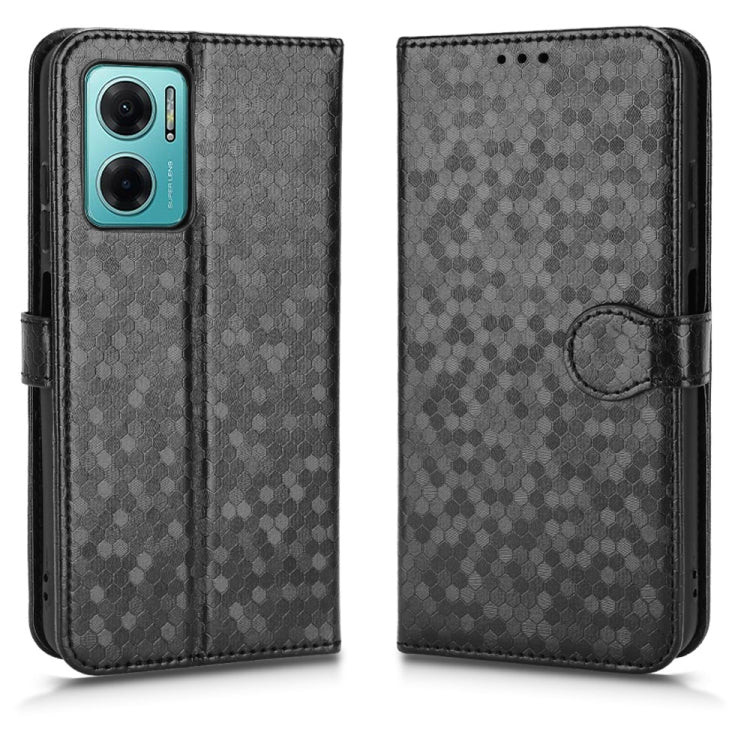 For Xiaomi Redmi Note 11E Honeycomb Dot Texture Leather Phone Case