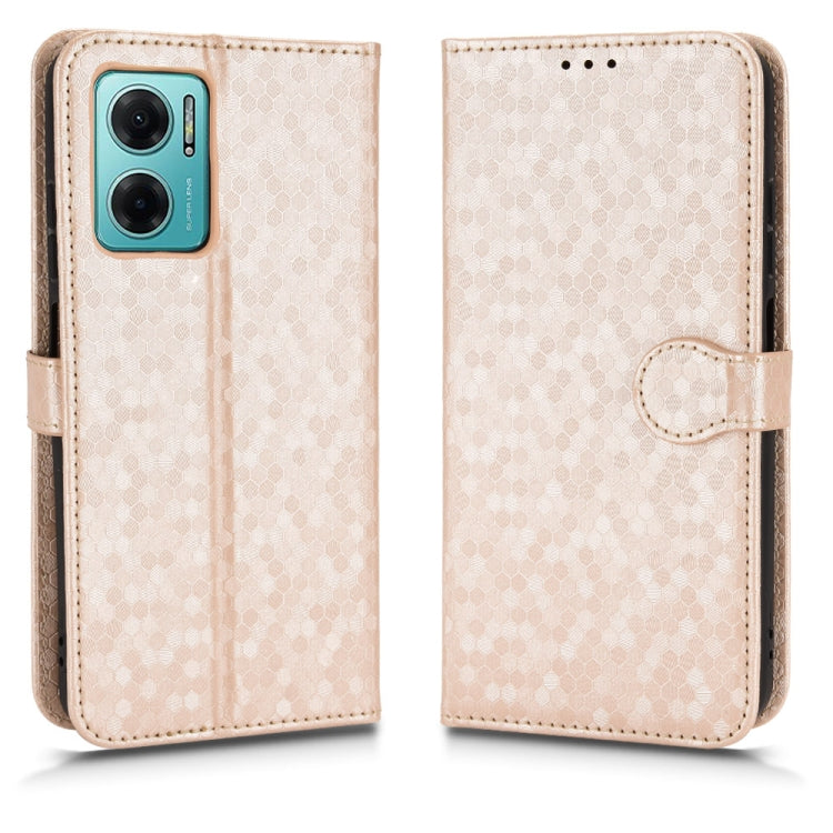 For Xiaomi Redmi Note 11E Honeycomb Dot Texture Leather Phone Case