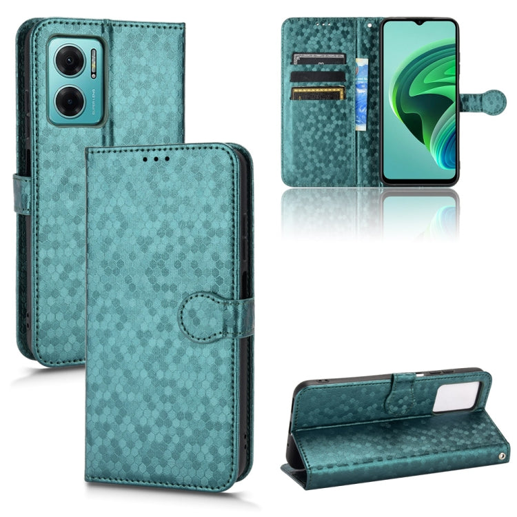 For Xiaomi Redmi Note 11E Honeycomb Dot Texture Leather Phone Case