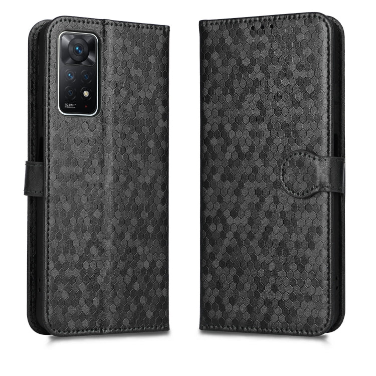 For Xiaomi Redmi Note 11 Pro Honeycomb Dot Texture Leather Phone Case