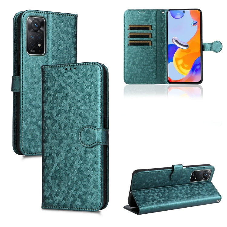 For Xiaomi Redmi Note 11 Pro Honeycomb Dot Texture Leather Phone Case